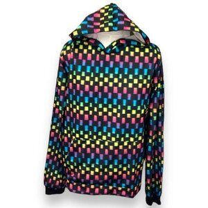Totally Pink Women’s Holo Check Pullover Hoodie, Black, size XL